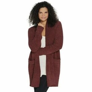 🌻BAREFOOT DREAMS CozyChic Cali Cardigan Sweater Burgundy, Size L